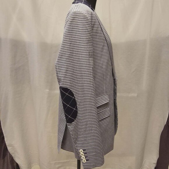 PAISLEY & GRAY BLAZER COAT JACKET BLUE WHITE CHECKED SIZE 42R - Picture 4 of 16